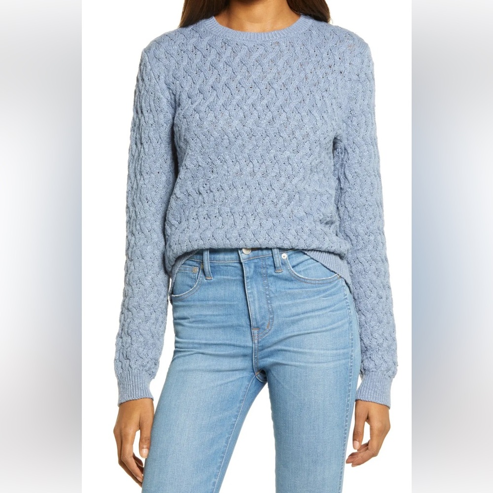 TREASURE & BOND COTTON LINEN BLEND CABLE KNIT SWEATER ❤️NWT❤️IN STORES❤️